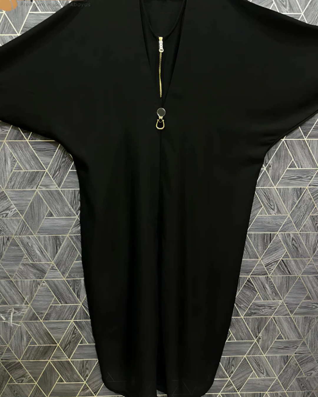 uxury Golden Zip Genzy Abaya