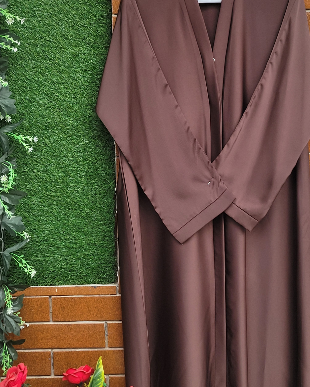 GenZ Luxury Glow Brown Abaya
